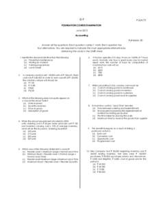 C-7  P-2(ACT) FOUNDATION COURSE EXAMINATION June 2013