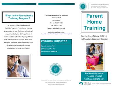 UN M What is the Parent Home Training Program?