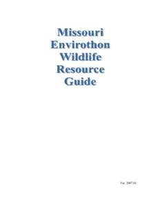 Ver  Table of Contents Wildlife Management Concepts and Terms…………………………..2  Regions………………………………………………………………………….15