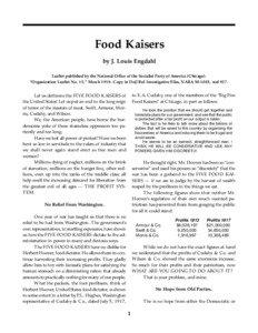 1  Engdahl: Food Kaisers [March 1918]