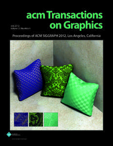 acm Transactions on Graphics July 2012 Volume 31 Number 4