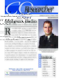 CQ  Researcher Published by CQ Press, a Division of SAGE  www.cqresearcher.com