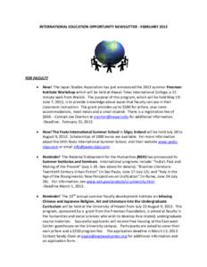 Microsoft Word - International Education Opportunity Newsletter - February 2013