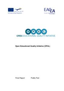 Open Educational Quality Initiative (OPAL)  Final Report Public Part