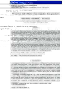 JOURNAL OF SOFTWARE: EVOLUTION AND PROCESS J. Softw. Evol. and ProcPublished online in Wiley Online Library (wileyonlinelibrary.com). DOI: smr.1597 An empirical study of faults in late propagation clone ge