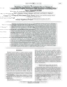 Energy & Fuels 2007, 21, Modeling of Asphaltene Precipitation Due to Changes in Composition Using the Perturbed Chain Statistical Associating Fluid