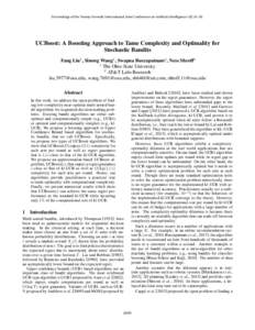 Analysis of algorithms / Machine learning / Statistics / Computational complexity theory / Computer science / Probability and statistics / Multi-armed bandit / Stochastic optimization / Time complexity / Divergence / Asymptotically optimal algorithm / KullbackLeibler divergence