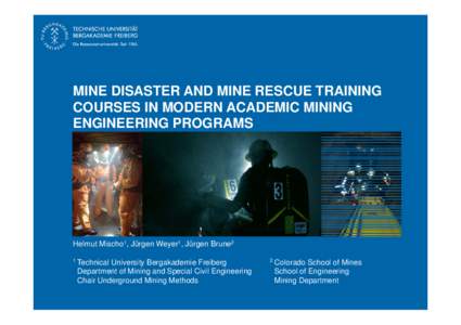 Microsoft PowerPoint - Education in mine rescue disaster management