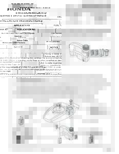 EMISSION-RELATED INSTALLATION INSTRUCTIONS APPLICATIONS FUEL TANK KIT