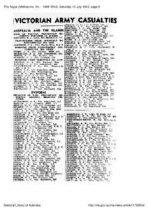 The Argus (Melbourne, Vic. : [removed]), Saturday 10 July 1943, page 8  I VICTORIAN