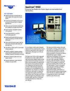 Spectrum™–9100 Functional Test Platform for Factory, Depot and Intermediate-level Test Facilities