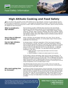 High Altitude Cooking and Food Safety