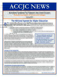 ACCJC News Accrediting Commission For Community And Junior Colleges Western Association of Schools and Colleges SpringB