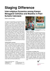 Staging Difference   Inter-religious Dynamics among Kempo Manggarai Catholics and Muslims in PostSuharto Indonesia  Sabine Zurschmitten	
  