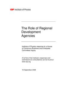 Microsoft Word - IOP submission to regional development agencies inquiry.doc