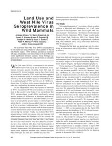 DISPATCHES  Land Use and West Nile Virus Seroprevalence in Wild Mammals