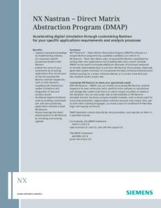 NX Nastran – Direct Matrix Abstraction Program (DMAP)
