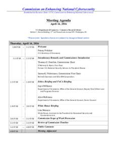 Commission Meeting Agenda April 14