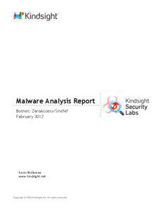 Malware Analysis Report Botnet: ZeroAccess/Sirefef February 2012