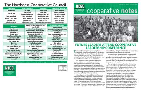 The Northeast Cooperative Council President Will Baildon 240B South Road Enfield, Conn-3227