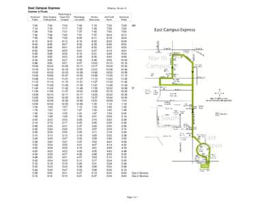 East Campus Express  Effective: 09-Jun-12 Summer & Finals Intramural