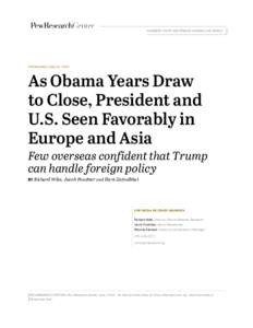 American people of German descent / Public opinion / Anti-Americanism / Discrimination / Opinion poll / George W. Bush / Donald Trump / Pew Research Center / Democratic Party / Presidency of Barack Obama