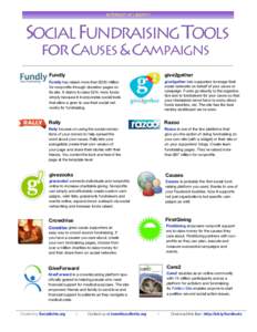 INTERNET AT LIBERTY  SOCIAL FUNDRAISING TOOLS for CAUSES & CAMPAIGNS Fundly