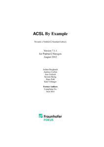 ACSL By Example Towards a Verified C Standard Library