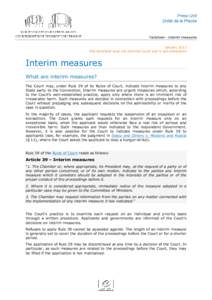 Factsheet Interim measures