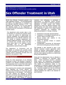 Criminal justice / Crime / Criminology / Sex offender / Justice / Probation / Recidivism / Utah Department of Corrections / Sex offender registry / Patuxent Institution