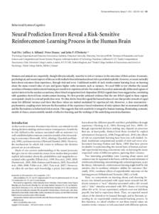 The Journal of Neuroscience, January 11, 2012 • 32(2):551–562 • 551  Behavioral/Systems/Cognitive Neural Prediction Errors Reveal a Risk-Sensitive Reinforcement-Learning Process in the Human Brain