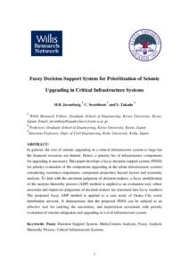 Fuzzy Support System for Seismic Upgrading in Critical Infrastructure Systems
