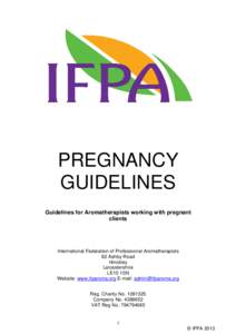 Pregnancy guidelinesrevisedOct11