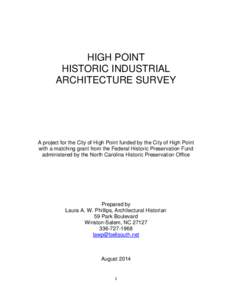 Microsoft Word - High Point Industrial Survey Final Report.docx