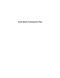Avila Beach Community Plan  This page intentionally left blank. Table of Contents Chapter 1: