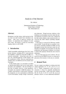 Analysis of the Internet Ike Antkare International Institute of Technology United Slates of Earth 