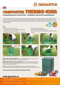 COMPOSTER  THERMO-KING Composting all year round and fast – Installation manual and composting tips