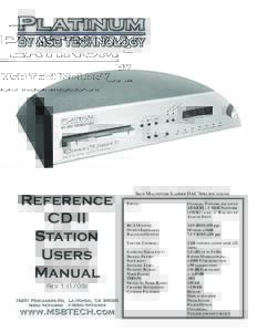 Reference CD II Station Users Manual Rev)