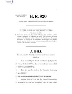 I  114TH CONGRESS 1ST SESSION  H. R. 920