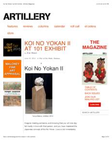Koi No Yokan II at 101 Exhibit : Artillery Magazine