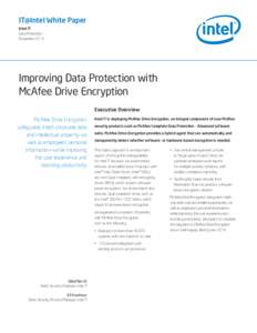 IT@Intel White Paper Intel IT Data Protection November[removed]Improving Data Protection with