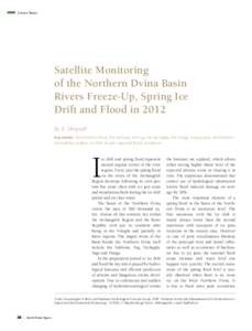 Cover Story  Satellite Monitoring of the Northern Dvina Basin Rivers Freeze-Up, Spring Ice Drift and Flood in 2012