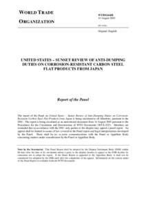 Foreign relations / Law / Government / World Trade Organization / Dispute resolution / Trade policy / International trade / Dumping / Pricing / Dispute Settlement Body / US Mexico Trade Dispute - Stainless Steel Sheets and Coils dumping