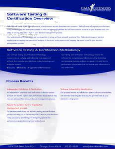 Software Testing & Certification Overview Bad software is one of the leading reasons for information security breaches and concerns. Bad software will expose your electronic voting technologies and enterprise systems to 