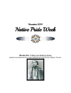 November[removed]Native Pride Week        