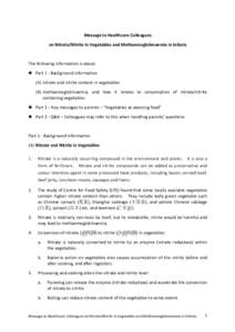 Microsoft Word - Nitrate and nitrite in vegetables & methamemoglobinaemia _29.07.10