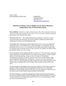 June 22, 2010 FOR IMMEDIATE RELEASE CONTACT: Catherine Hinman[removed]