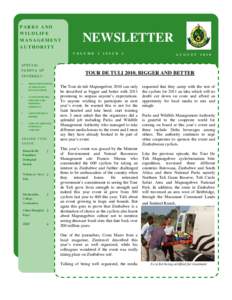 PARKS AND WILDLIFE MANAGEMENT AUTHORITY  NEWSLETTER