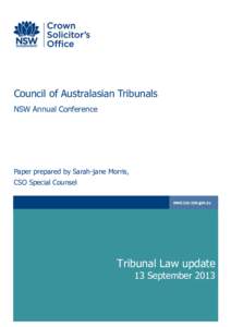 Tribunal Law update paper_Sarah-jane Morris