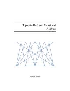 Topics in Real and Functional Analysis Gerald Teschl  Gerald Teschl